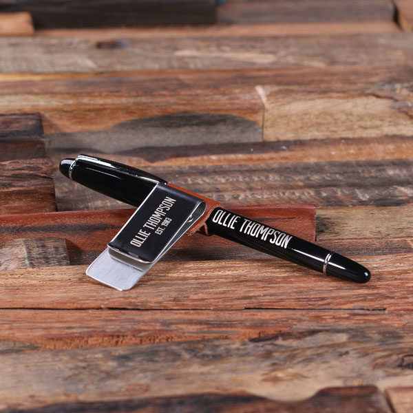 Personalized Pen & Pen Holder for Notebooks & Diaries T-025312 Pen Closeup