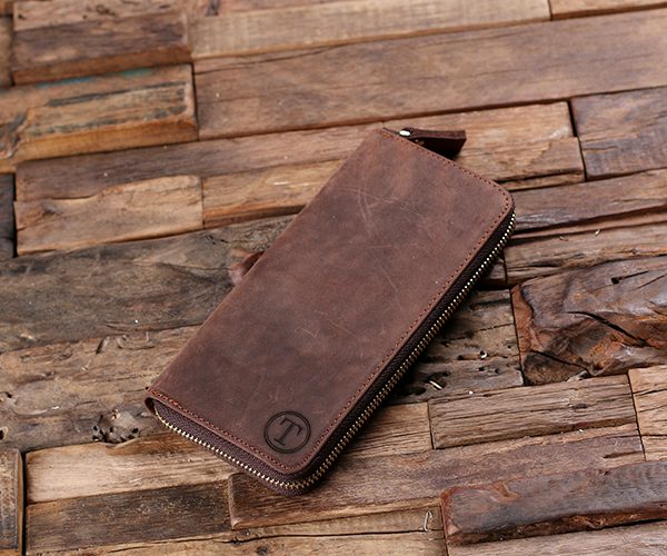 Personalized Zip Closure Long Wallet & Cell Phone Holder
