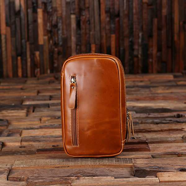 Travel Shaving Bag Personalized Genuine Leather Dopp Kit T-025460