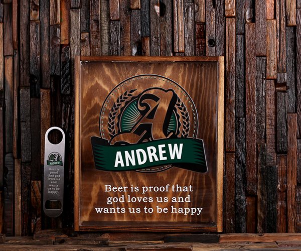 Beer Cap Holder Shadow Box with FREE Bottle Opener – Quote 1
