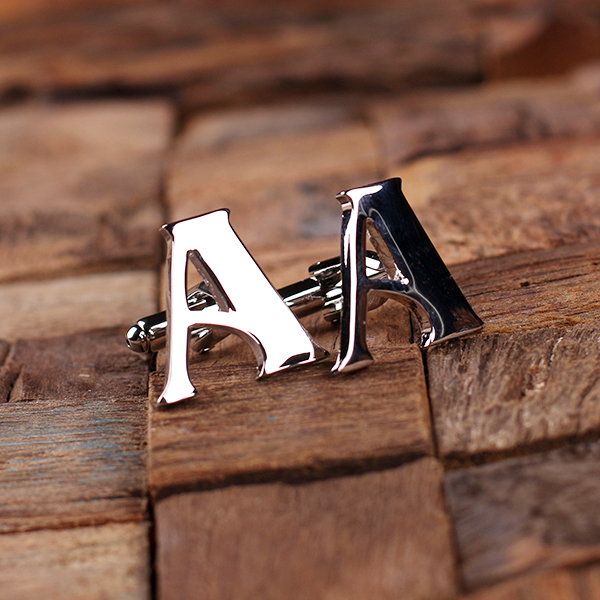 Initial “A” Personalized Men’s Cuff Link Initial “A” Personalized Men’s Cuff Link