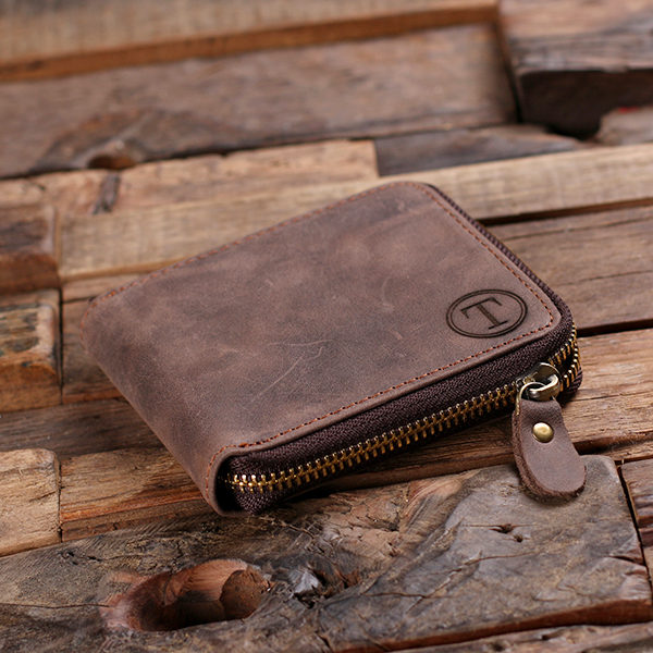 Personalised Leather Coin Pouch | Man & Bear