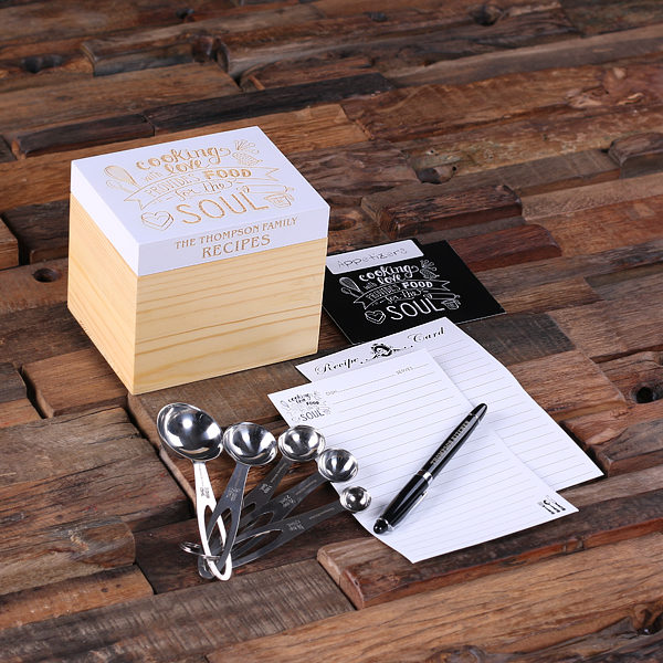 Chef's Personalized Recipe Card Gift Box & Cooking Tools - Style 1