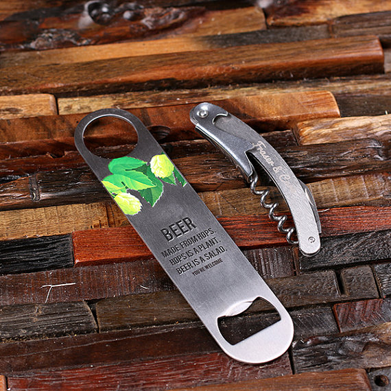 Free Personalized Wine and Beer Bottle Opener T-025335-A
