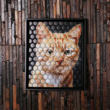 Personalized BeerCap Prints™ Beer Cap Wall Art - Cat Image