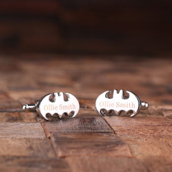 Personalized Batman Cuff Links with Custom Engraving T-025057