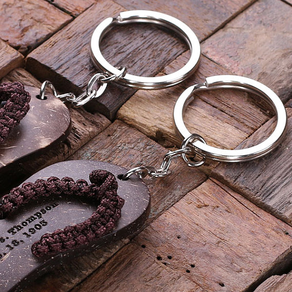 Keychains Free Shipping Coconut shell love in heart key tags | High Quality Organic Buy 2 Get 1 Free