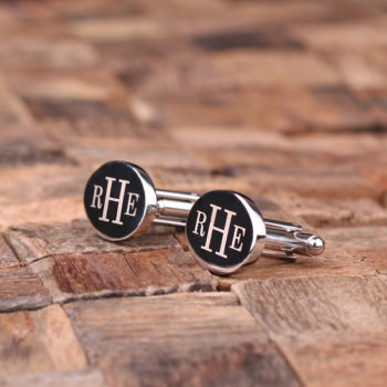 Personalized Engraved Classic Oval Cuff Link Set T-025054