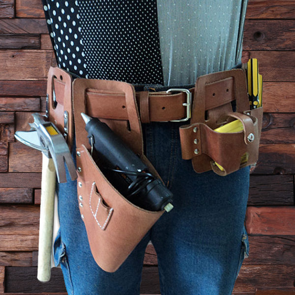 Personalized Engraved Genuine Leather Tool Belt - Teals Prairie & Co.®