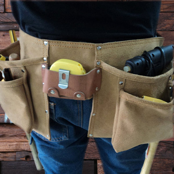 Personalized Engraved Large-Compartment Suede Tool Belt T-024480 (1)