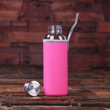 Personalized Glass Insulated Water Bottle in Pink T-025252-Pink