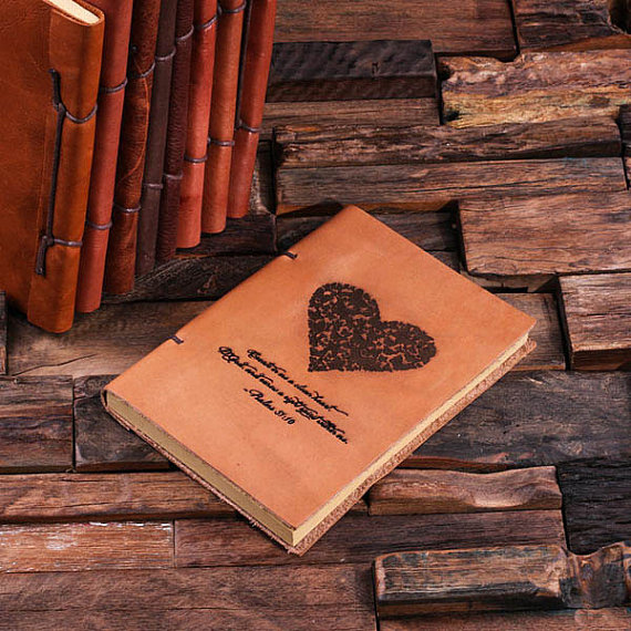 Personalized Leather Notebook Journal Diary – Butterfly Design T-024205-00048 (3)