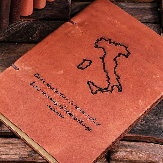 Personalized Leather Notebook Journal Diary – Destination Print T-024205-00059 (1)