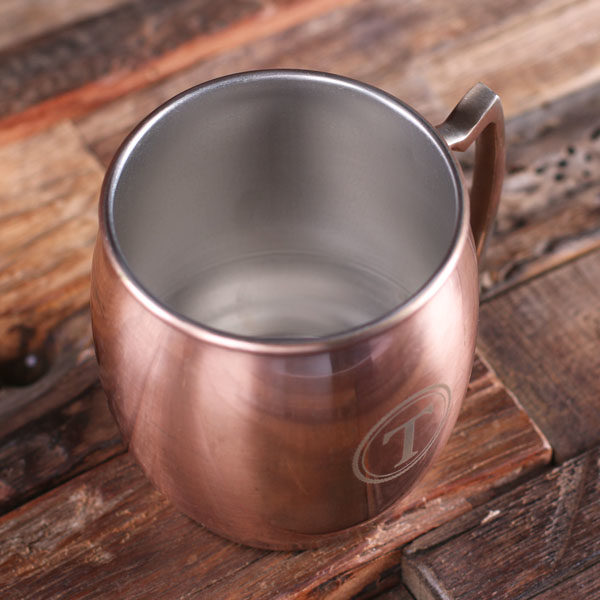 Personalized Moscow Mule Stainless Steel Copper Finished Mug Inside T-025179