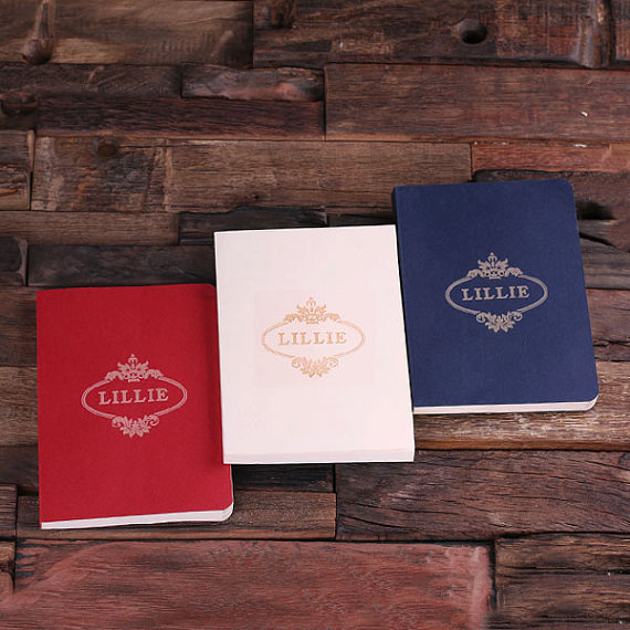 Personalized Portfolio Journal Set in Red, White & Blue All Journals T-024863