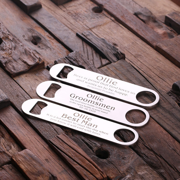 Personalized Stainless Steel Beer Bottle Opener 3 T-025085