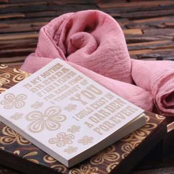 Shawl & Personalized Journal Gift Set in Rose T-025133-Rose