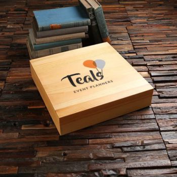 Customized personalized black, brown, white pine wood boxes.