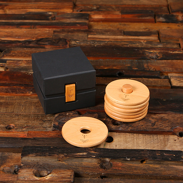 Upright Wood Coaster Holder