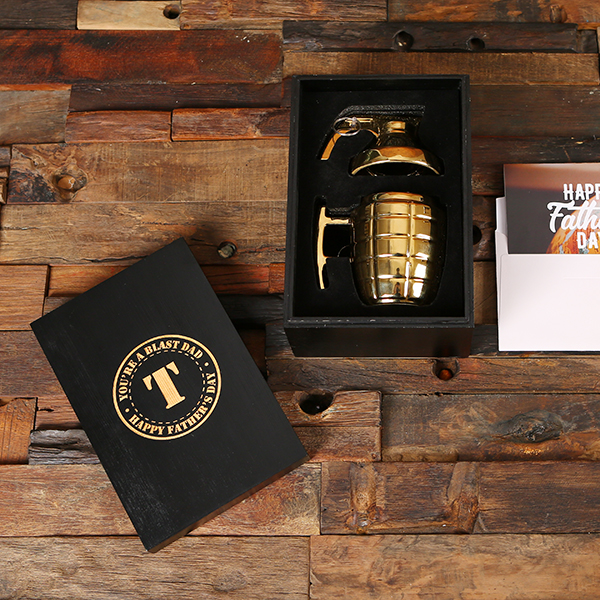 Grenade Coffee Mug in Black, White, or Gold with Greeting Card & Personalized Gift Box T-027717 (10)