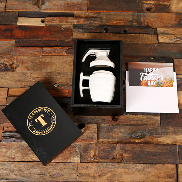 Grenade Coffee Mug in Black, White, or Gold with Greeting Card & Personalized Gift Box T-027717 (2)