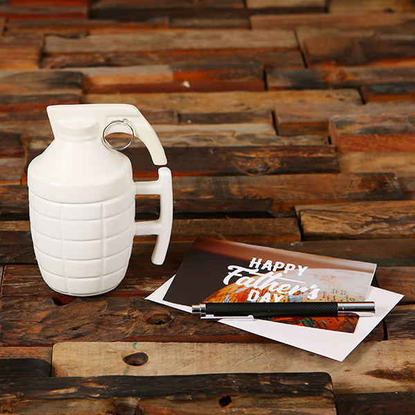 Grenade Coffee Mug in Black, White, or Gold with Greeting Card & Personalized Gift Box T-027717 (4)