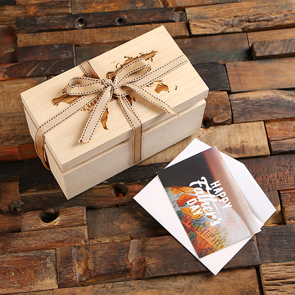 World Map Whiskey Glass Set with Bar Tray, Greeting Card, and Keepsake Gift Box T-027715 (1)