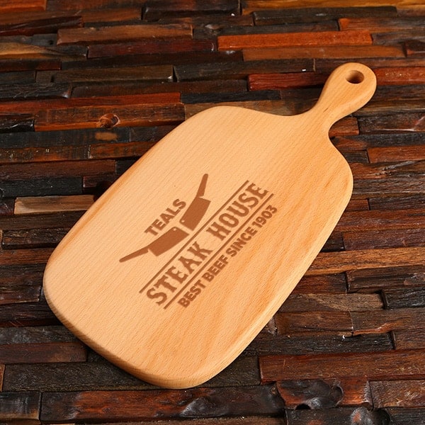 Laser Engraved Beech Wood Custom Cutting Boards for Restaurants Teals Prairie & Co.®