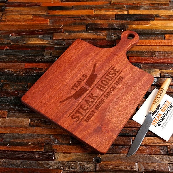 African Mahogany Square Commercial Restaurant Cutting Boards