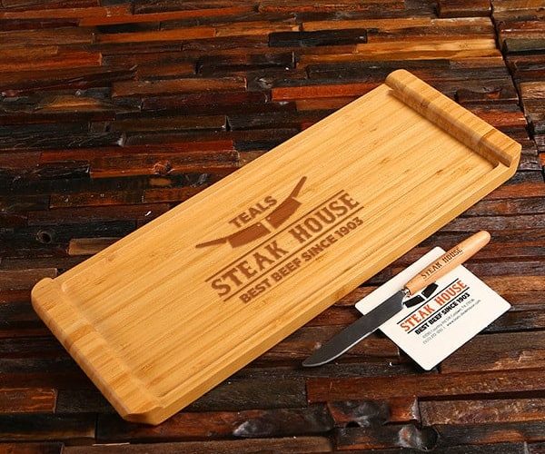 Bamboo Engraved Commercial Serving Trays For Banquets Orderves Finger Foods Appetizers Board