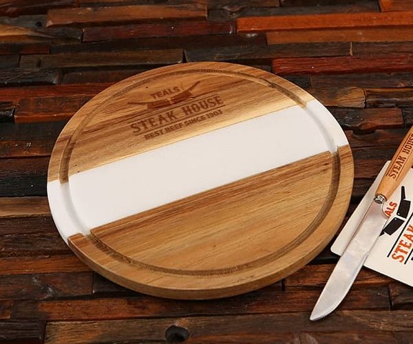 wood and white marble restaurant cutting boards wholesale