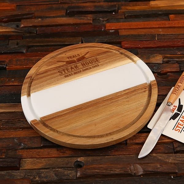 wood and white marble restaurant cutting boards wholesale