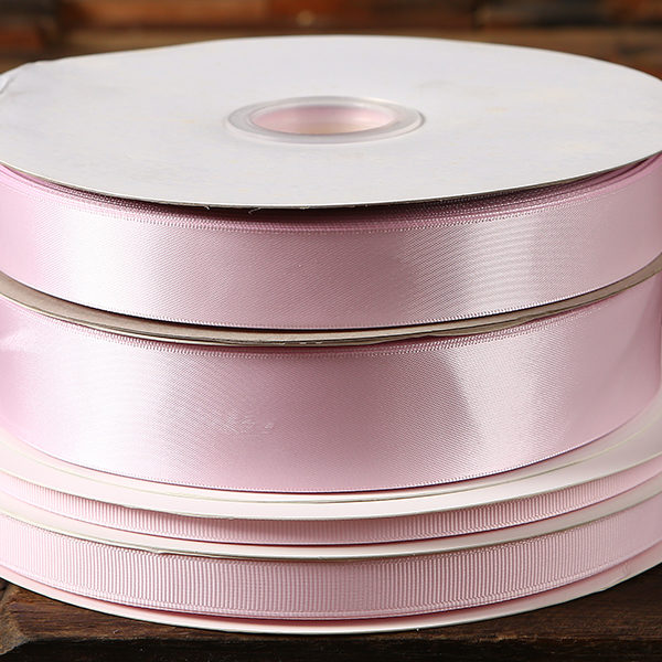 Icy Pink double faced satin ribbon grosgrain satin ribbon bulk or wholesale www.tealsprairie