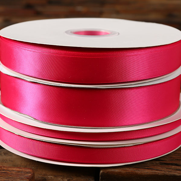 Shocking Pink double faced satin ribbon grosgrain satin ribbon bulk or wholesale www.tealsprairie