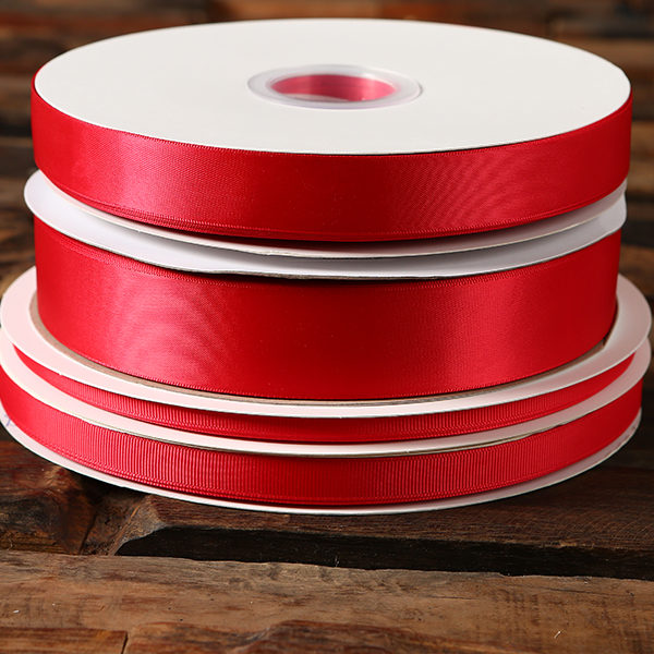 Hot Red double faced satin ribbon grosgrain satin ribbon bulk or wholesale www.tealsprairie