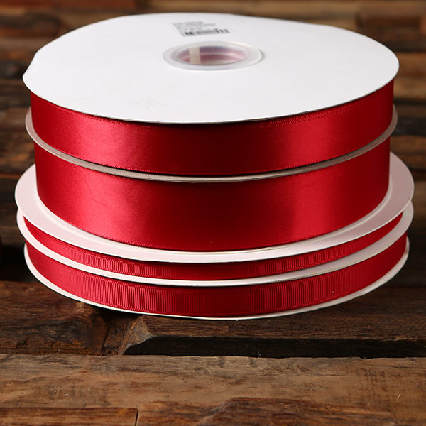 Scarlet Color Double Faced Satin or Grosgrain Ribbon