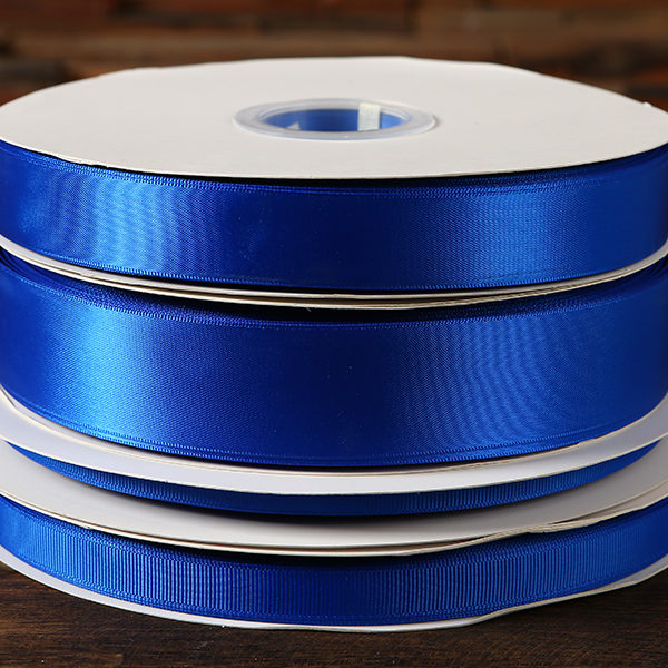 Electric Blue double faced satin ribbon grosgrain satin ribbon bulk or wholesale www.tealsprairie