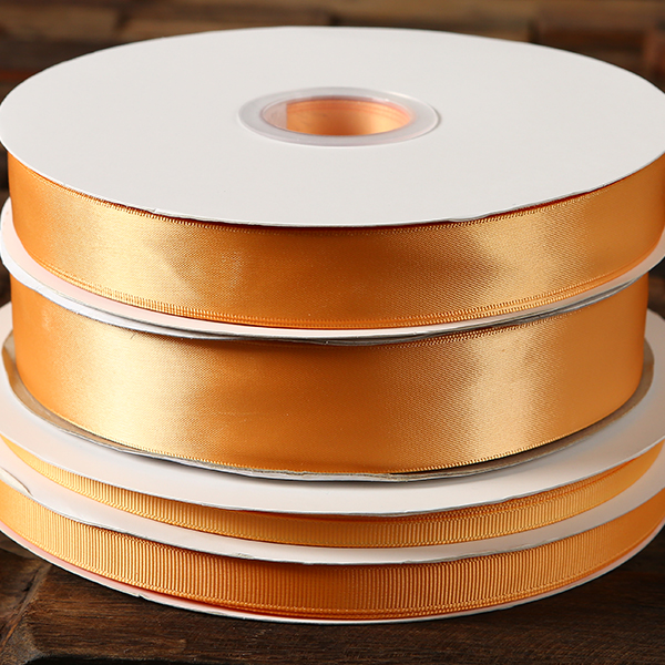 Ribbon #675 Gold - Double Faced Satin or Grosgrain In 9 Sizes and 196 ...