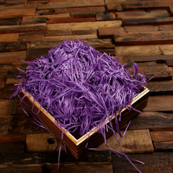 purple shredded paper gift bag filler