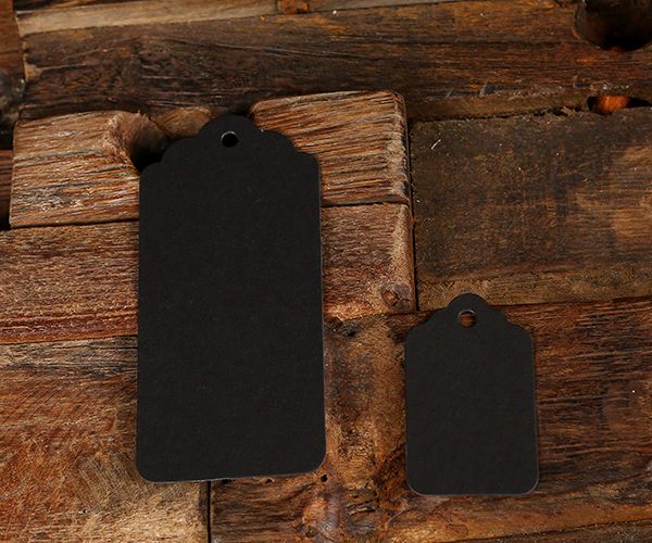 black kraft paper gift tags