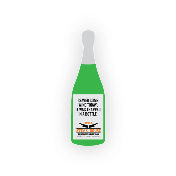 Custom Champagne Bottle Cheap Decal Sticker