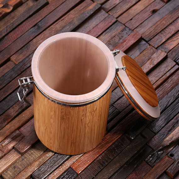 Personalized Food Safe Bamboo Canisters in Multiple Sizes T-024234 (1)