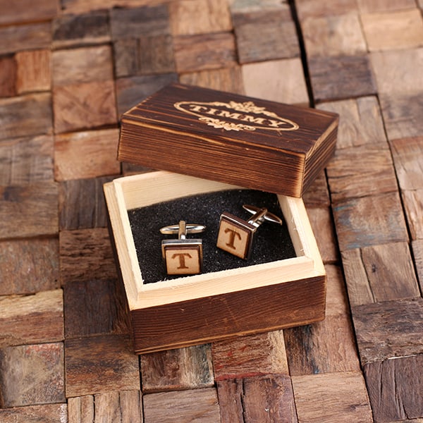 T-025508_Silver Personalized Gold, Silver, and Gun Metal Square Wood Cufflink Box Set (1)